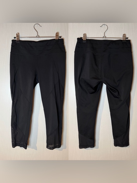 Athleta Pants - Athleta Black Cropped Active Leggings with Mesh Detail Small